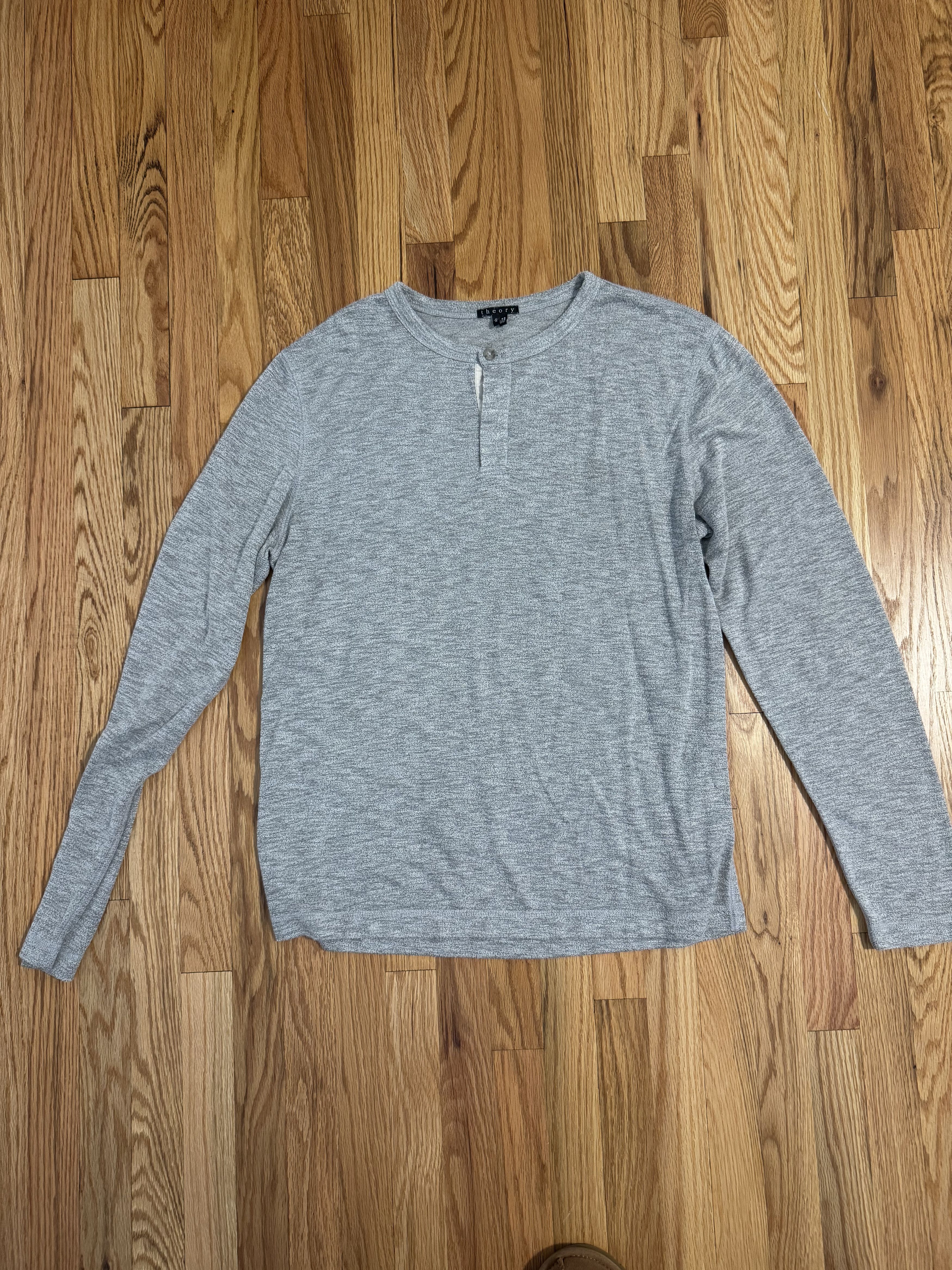 Theory Theory Men's Long Sleeve Henley Shirt - Size M Size US M / EU 48-50 / 2 - 1 Thumbnail
