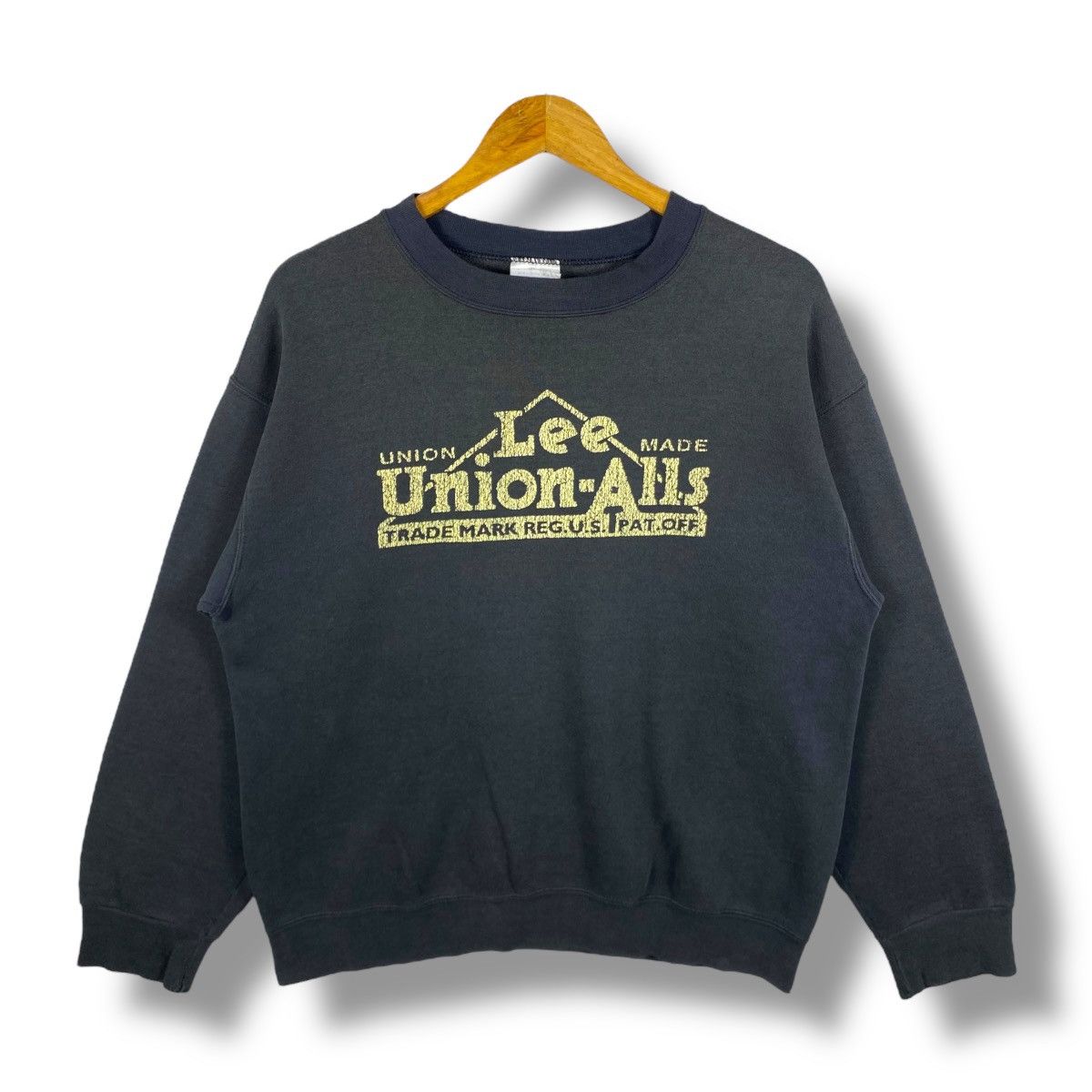 Lee × Vintage Vintage 80's LEE Union-Alls Graphic Crewneck Sweatshirt Size US L / EU 52-54 / 3 - 1 Thumbnail