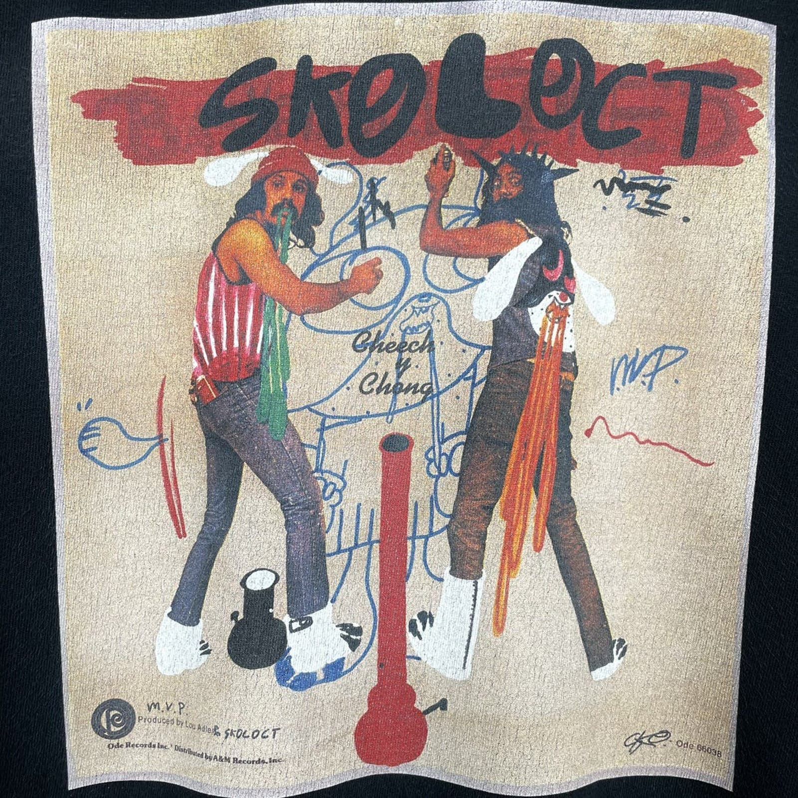 Japanese Brand × Skoloct × Vintage 🇯🇵SKOLOCT Cheech and Chong Graffiti T Size US M / EU 48-50 / 2 - 3 Thumbnail