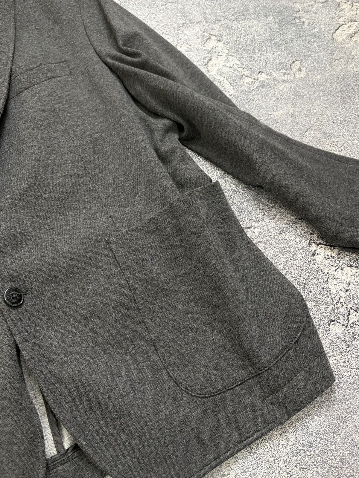 Hackett Hackett London Grey Cotton Blend Knit Sport Coat XL Size 44R - 11 Thumbnail