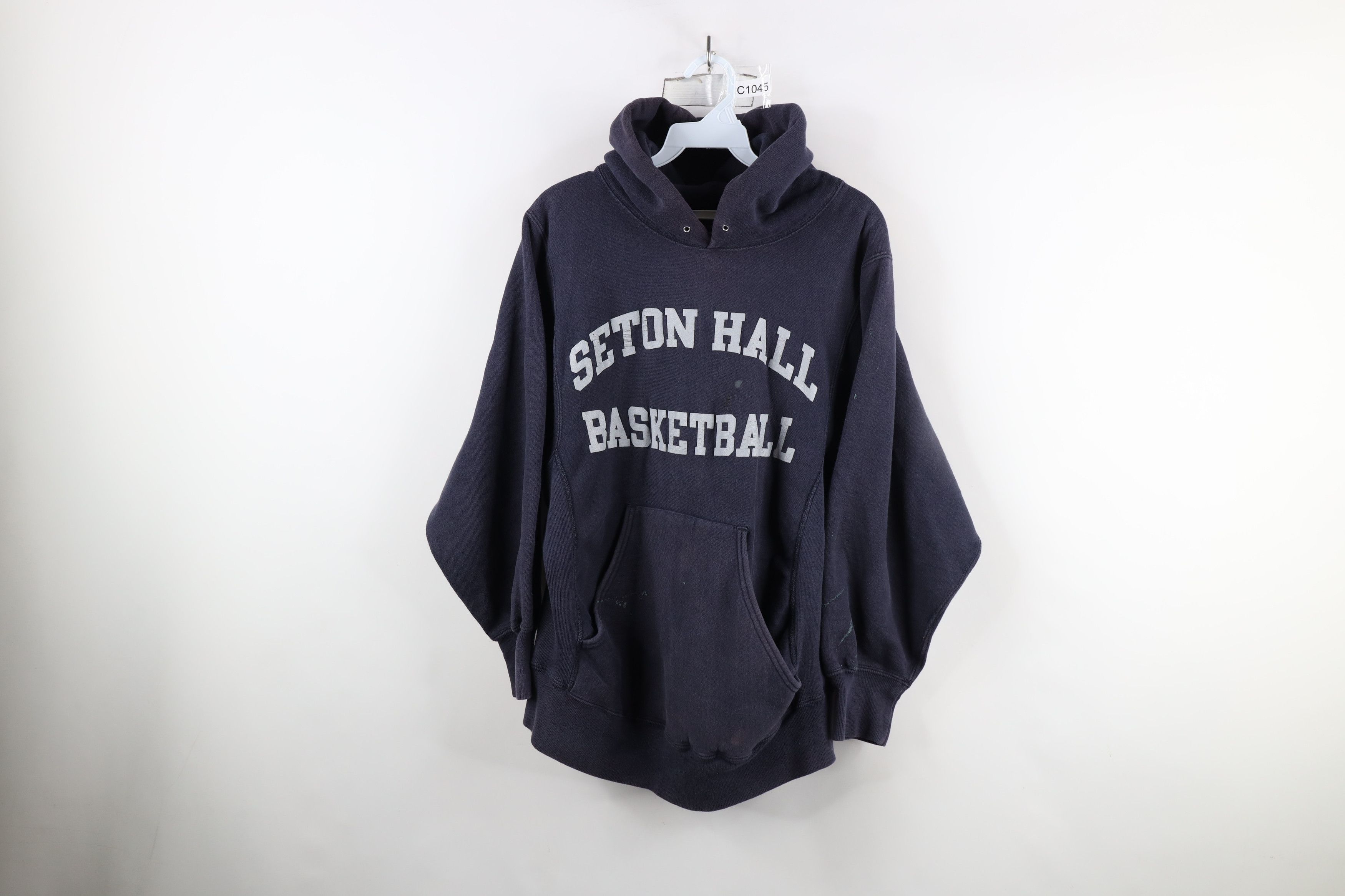 Vintage Vintage 70s 80s Sand Knit Basketball Reverse Weave Hoodie Size US S / EU 44-46 / 1 - 1 Thumbnail