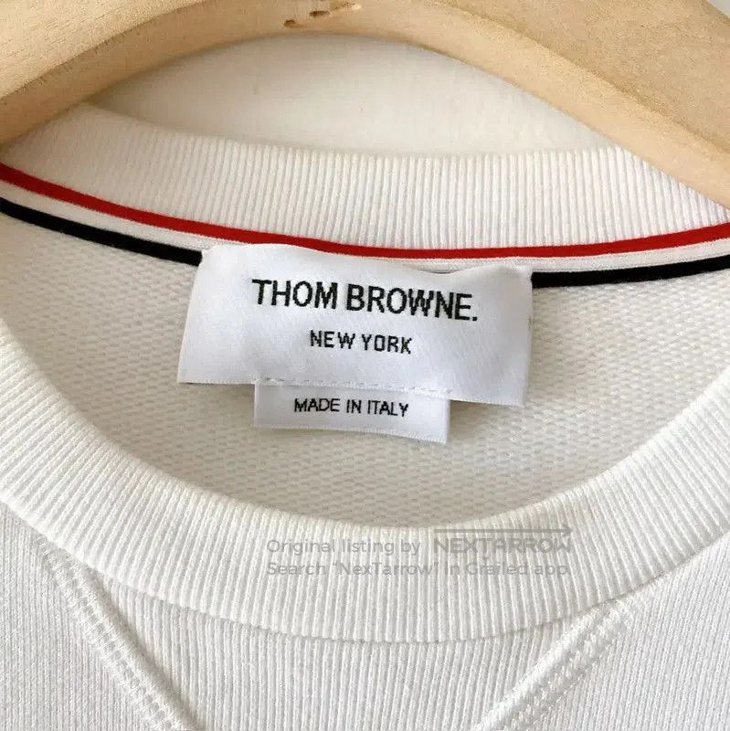 Thom Browne Thom Browne White Cotton Long Sleeve Sweatshirt . Size M / US 6-8 / IT 42-44 - 6 Thumbnail