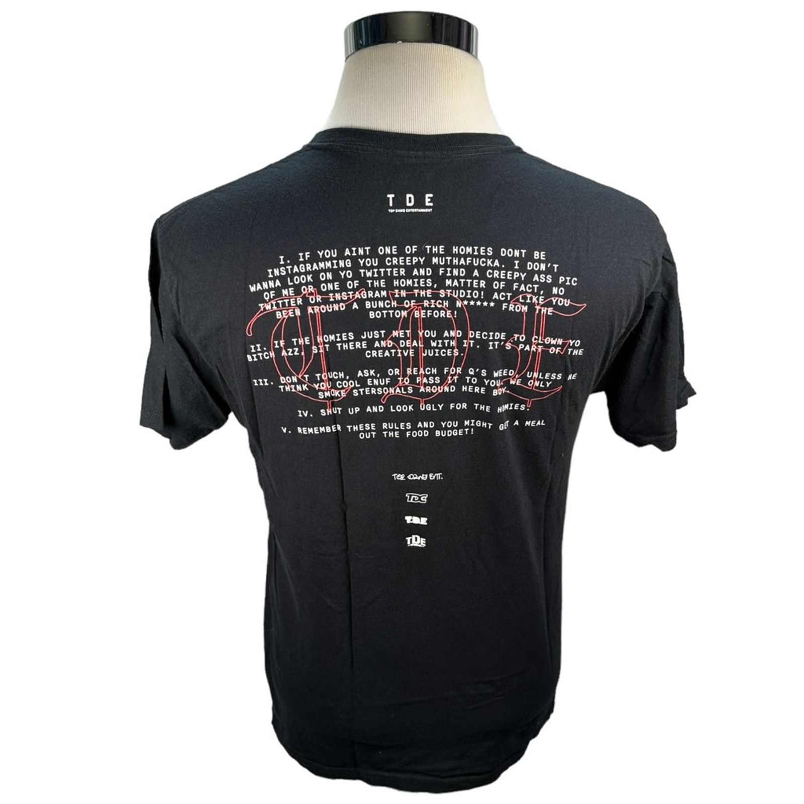 Top Dawg Entertainment TDE Top Dawg Entertainment Graphic T-Shirt Rap Tee Black M Size US M / EU 48-50 / 2 - 2 Thumbnail