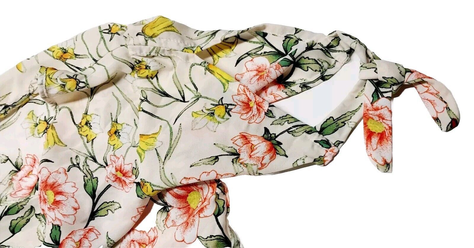 Other Luxology Womens XL Floral Blouse Cream Pink Lightweight Boho Size XL / US 12-14 / IT 48-50 - 8 Thumbnail