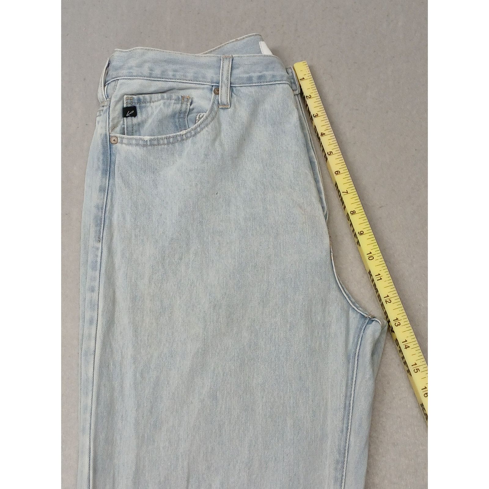 Kancan USA KanCan (13/30) Vintage Mid Rise Wide Leg Light Denim Jeans Size 32" / US 10 / IT 46 - 6 Thumbnail