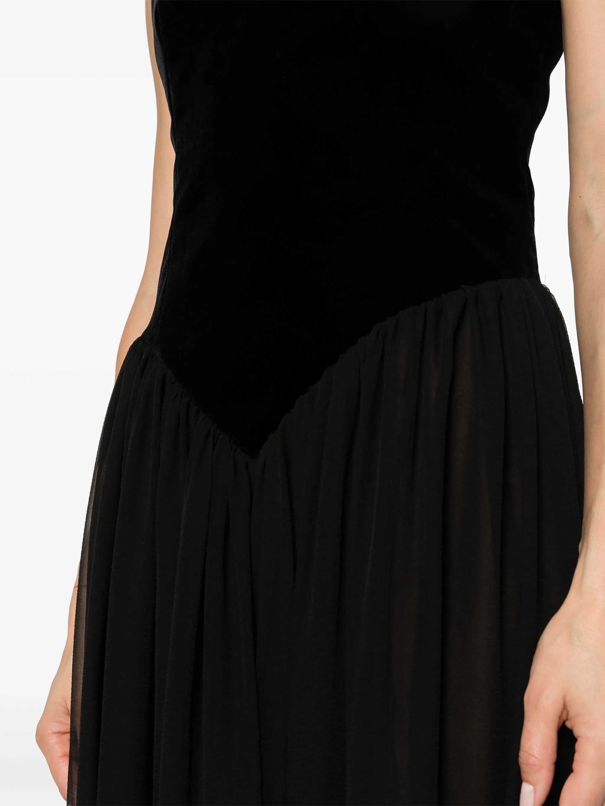 Chloe o1loc1c10425 V-Neck Silk Dress in Black Size L / US 10 / IT 46 - 5 Thumbnail