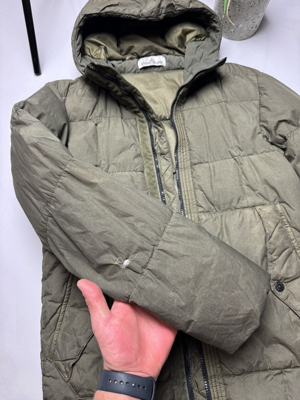 Stone Island × Vintage Rare vintage Puffer jacket Stone island crinkle reps Size US S / EU 44-46 / 1 - 6 Thumbnail
