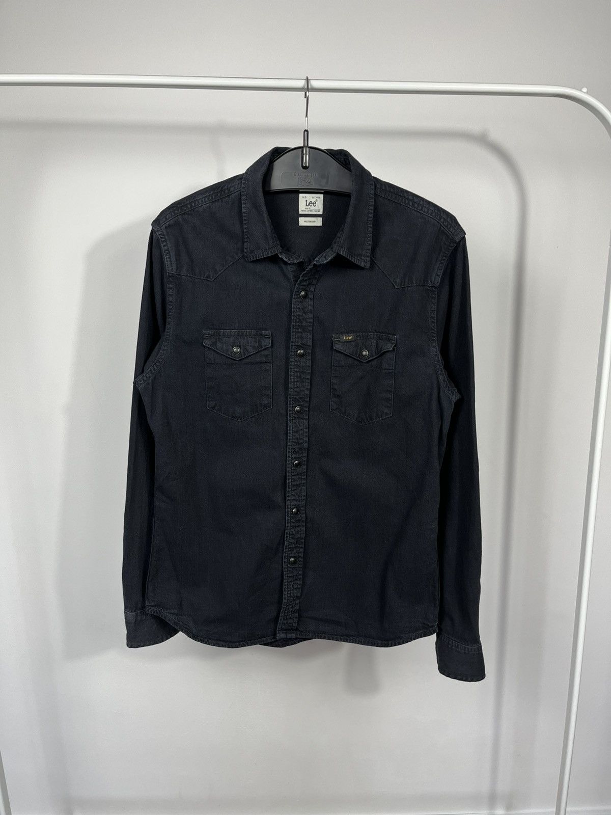 Lee Western Snap Button Shirt Black Size M