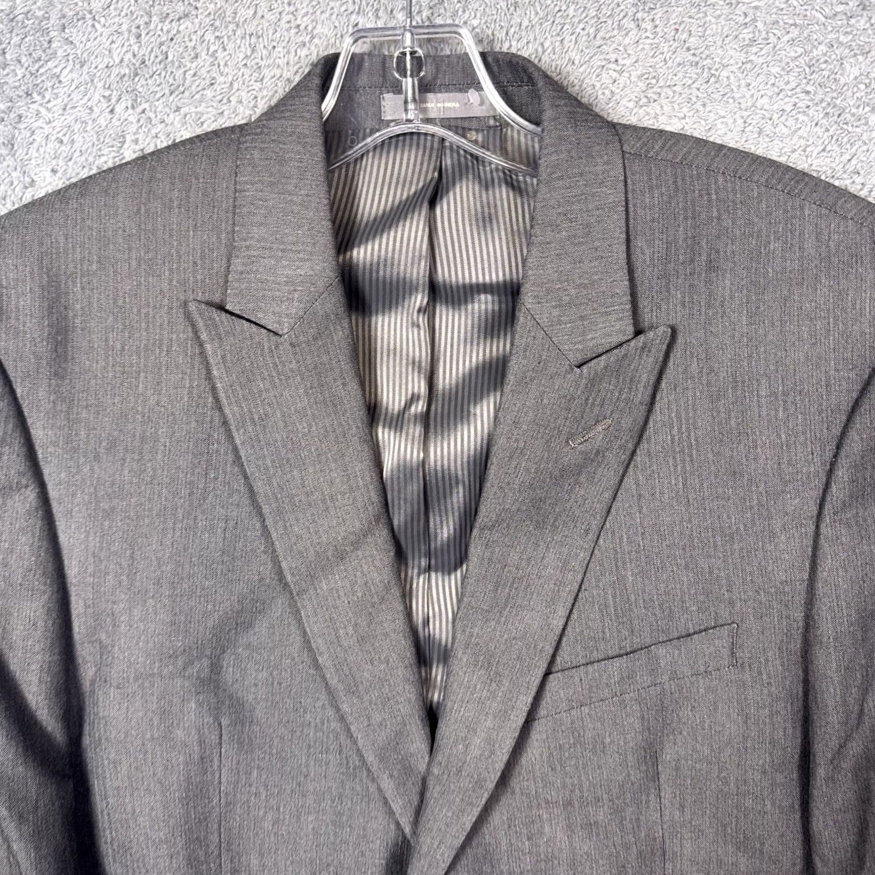 Joseph Abboud Joseph Abboud Suit - Mens 40S 34x29 Herringbone Peak Viscose Jacket Size 40R - 4 Thumbnail