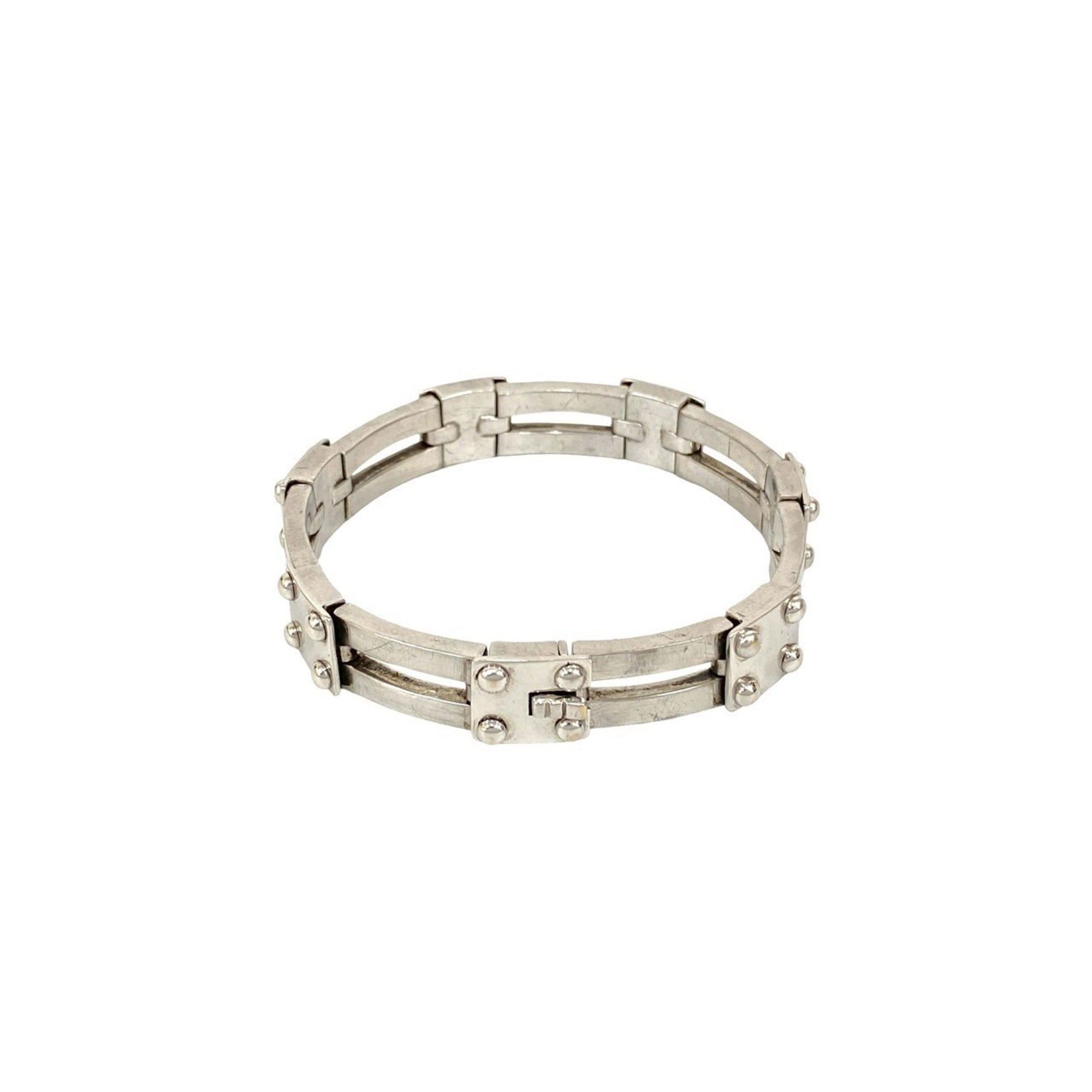 Hermes HERMES Gate Motif Bracelet in Silver 925, Bangle, 60822 Size ONE SIZE - 1 Thumbnail