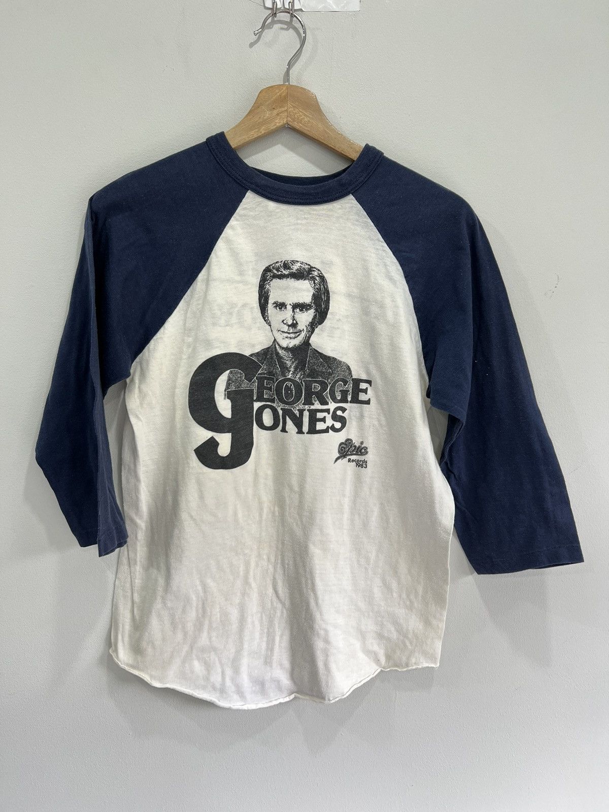 Band Tees × Vintage Vintage 1983 George Jones Raglan Shirt tee | Grailed