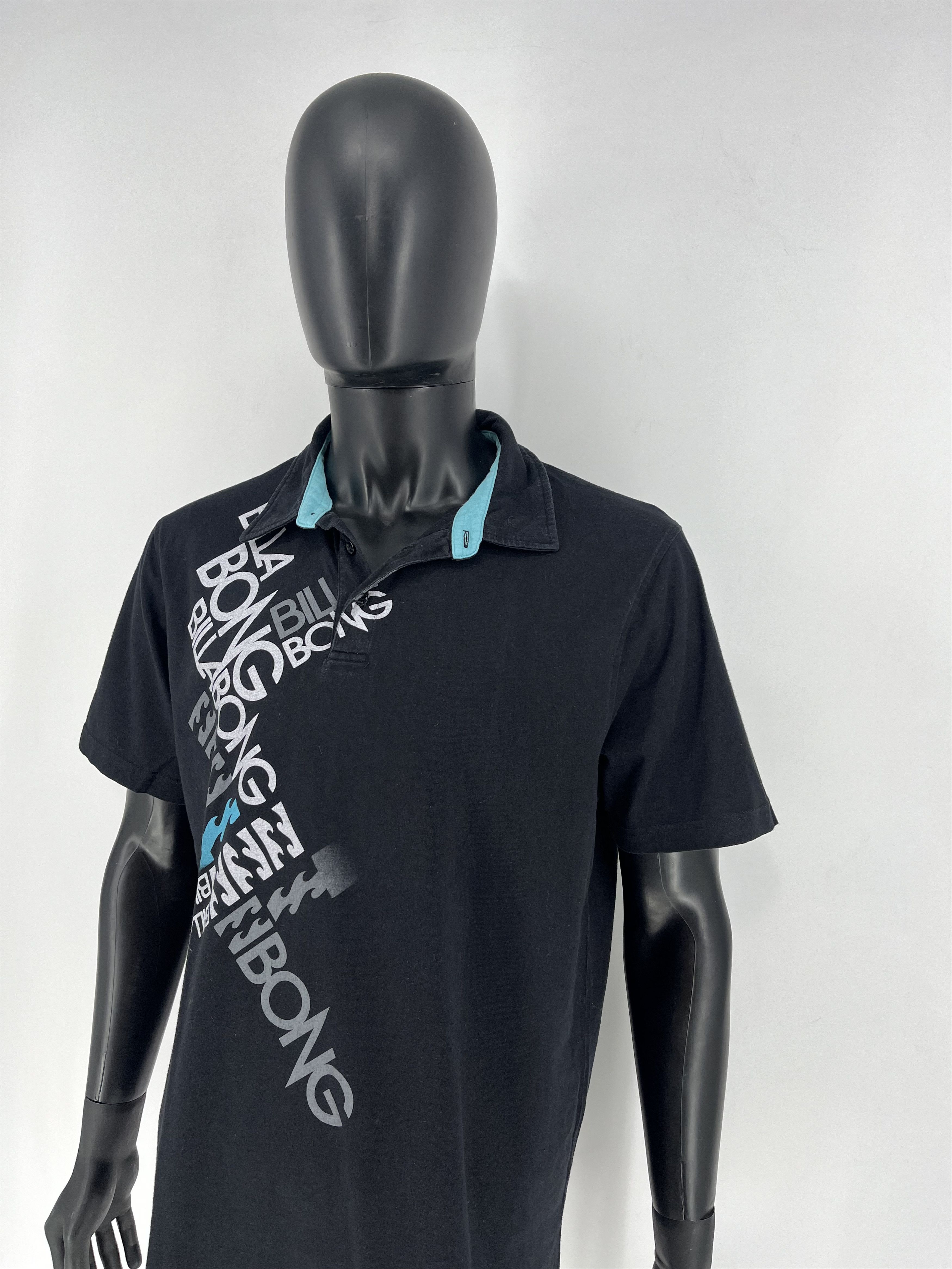 Billabong Vintage Billabong Big Logo Surf Style Polo Tee Size US XL / EU 56 / 4 - 4 Thumbnail