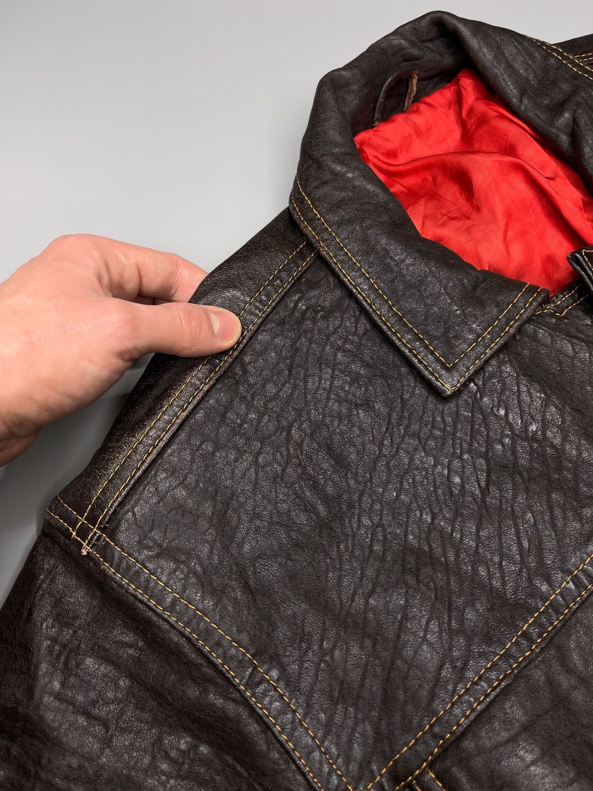NBA × Vintage Vintage 90’s Chicago Bulls Leather Jacket RARE Size US S / EU 44-46 / 1 - 9 Thumbnail