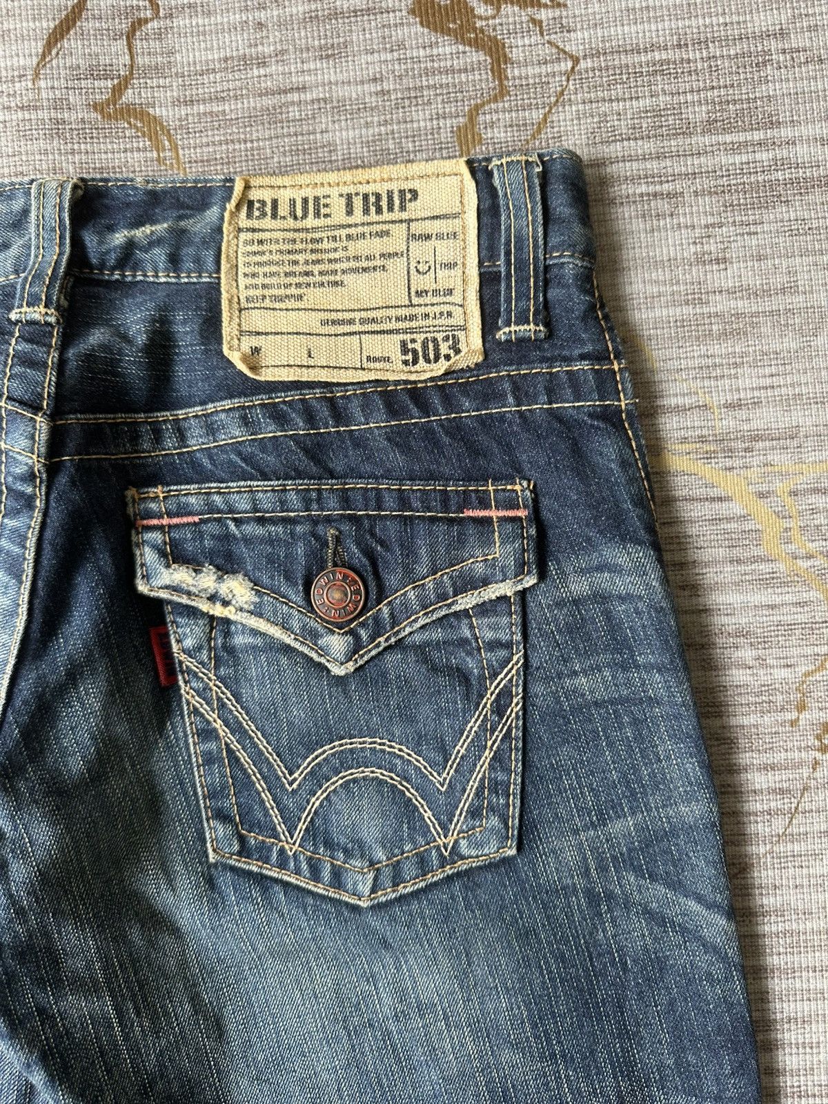 Tornado Mart FLARE Edwin 503 Claw Marks Design Denim Size US 30 / EU 46 - 14 Thumbnail