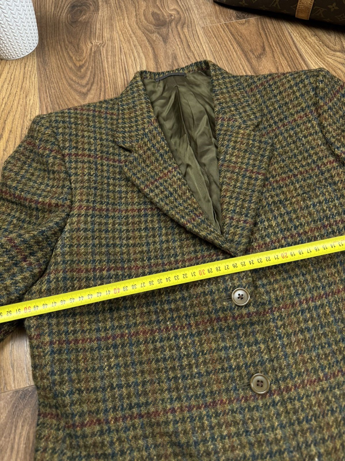 Harris Tweed Vintage wool blazer Harris Tweed original retro item Size 38S - 3 Thumbnail