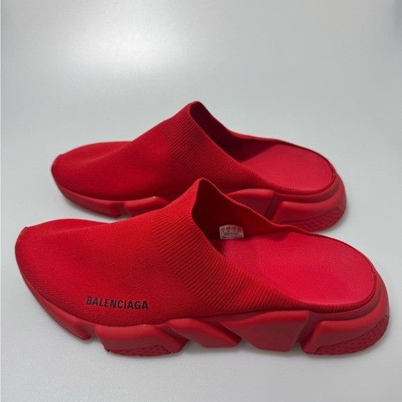 Balenciaga Balenciaga Speed Slip-On Mules Sneakers Red Men’s Size 10 Size US 10 / EU 43 - 3 Thumbnail
