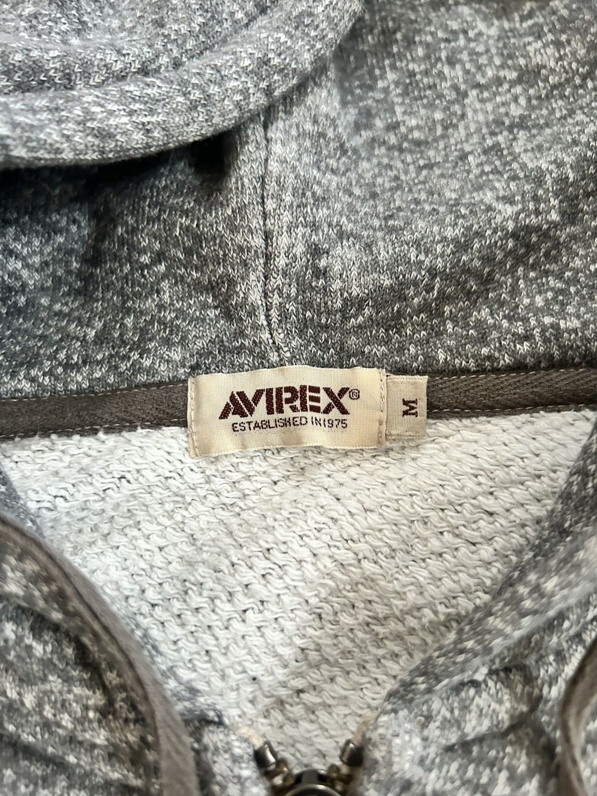 Avirex × Vintage Vintage Avirex Zip Hoodie (Heather Grey) Size US M / EU 48-50 / 2 - 4 Thumbnail