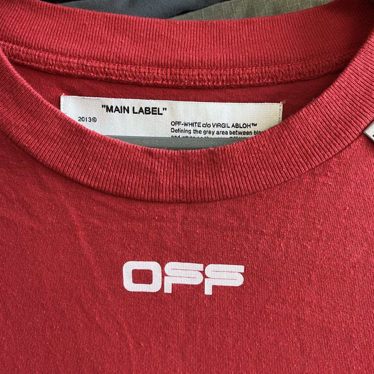 Off-White Luxury Off White big graphic logo y2k opium hype tee Size US S / EU 44-46 / 1 - 6 Thumbnail