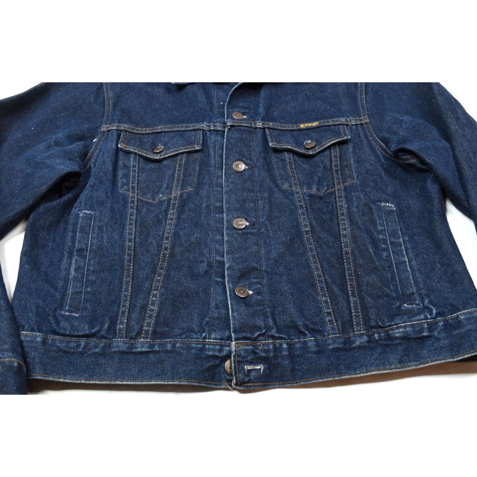 Wrangler Vintage Wrangler Jacket Mens 46 Blue Denim Trucker Button-Front 14oz USA Size US S / EU 44-46 / 1 - 4 Thumbnail