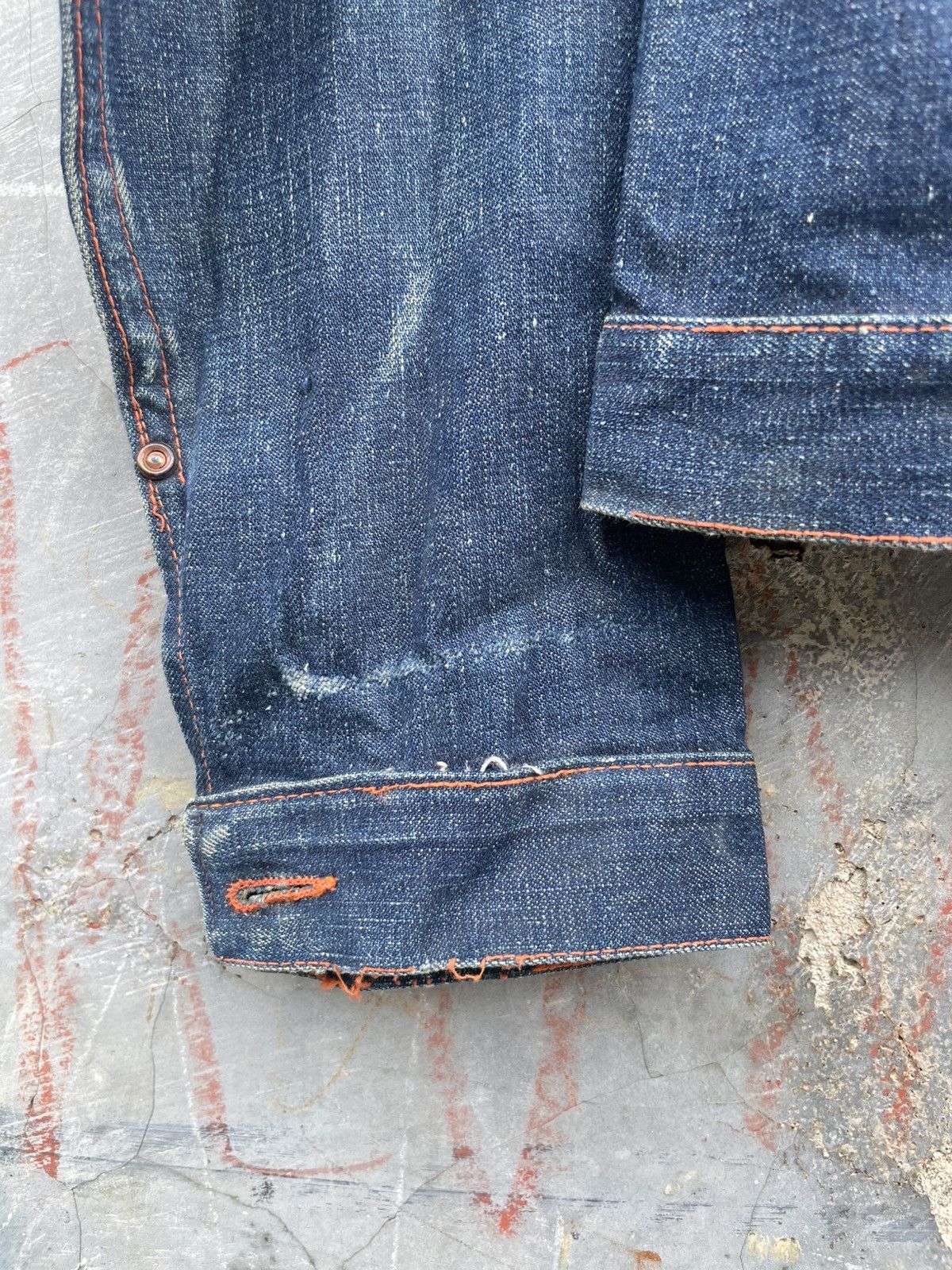 Vintage True 1940!Donut Button Selvedge Union Made WWII Denim Jacket Size US XS / EU 42 / 0 - 16 Thumbnail