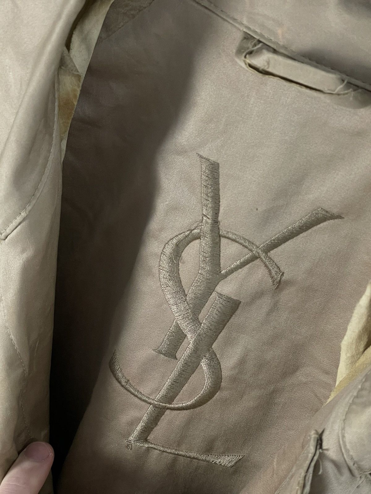 Vintage × Yves Saint Laurent Vintage YSL Trench Coat Luxury Old Money Yves Saint Laurent Size US M / EU 48-50 / 2 - 7 Thumbnail