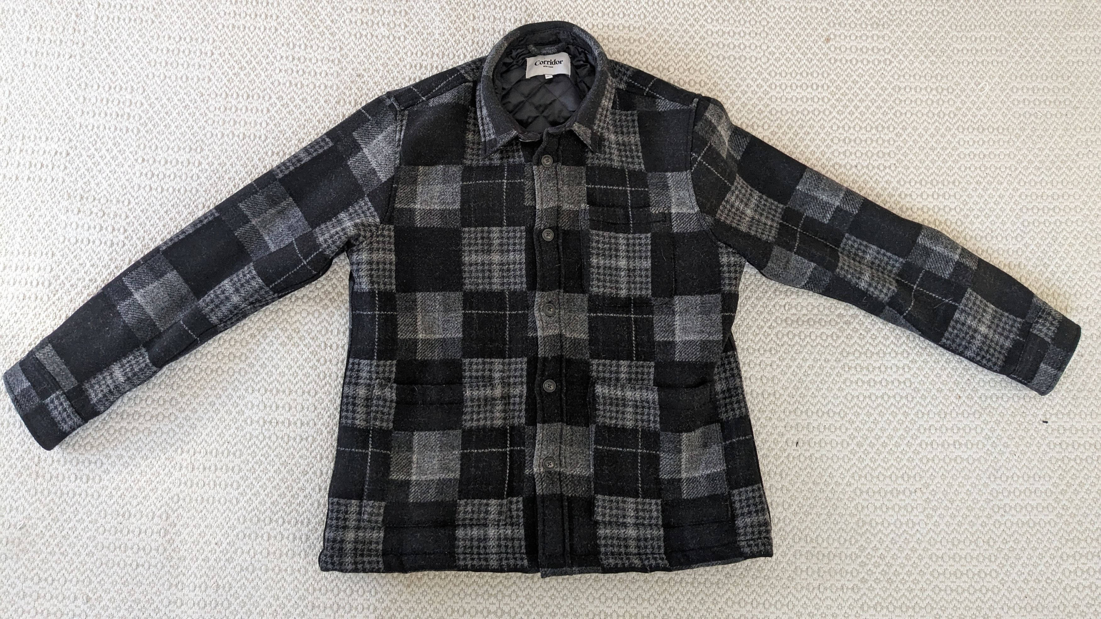 Corridor Corridor Black Plaid Merino Wool Button Up Jacket Size US L / EU 52-54 / 3 - 1 Thumbnail