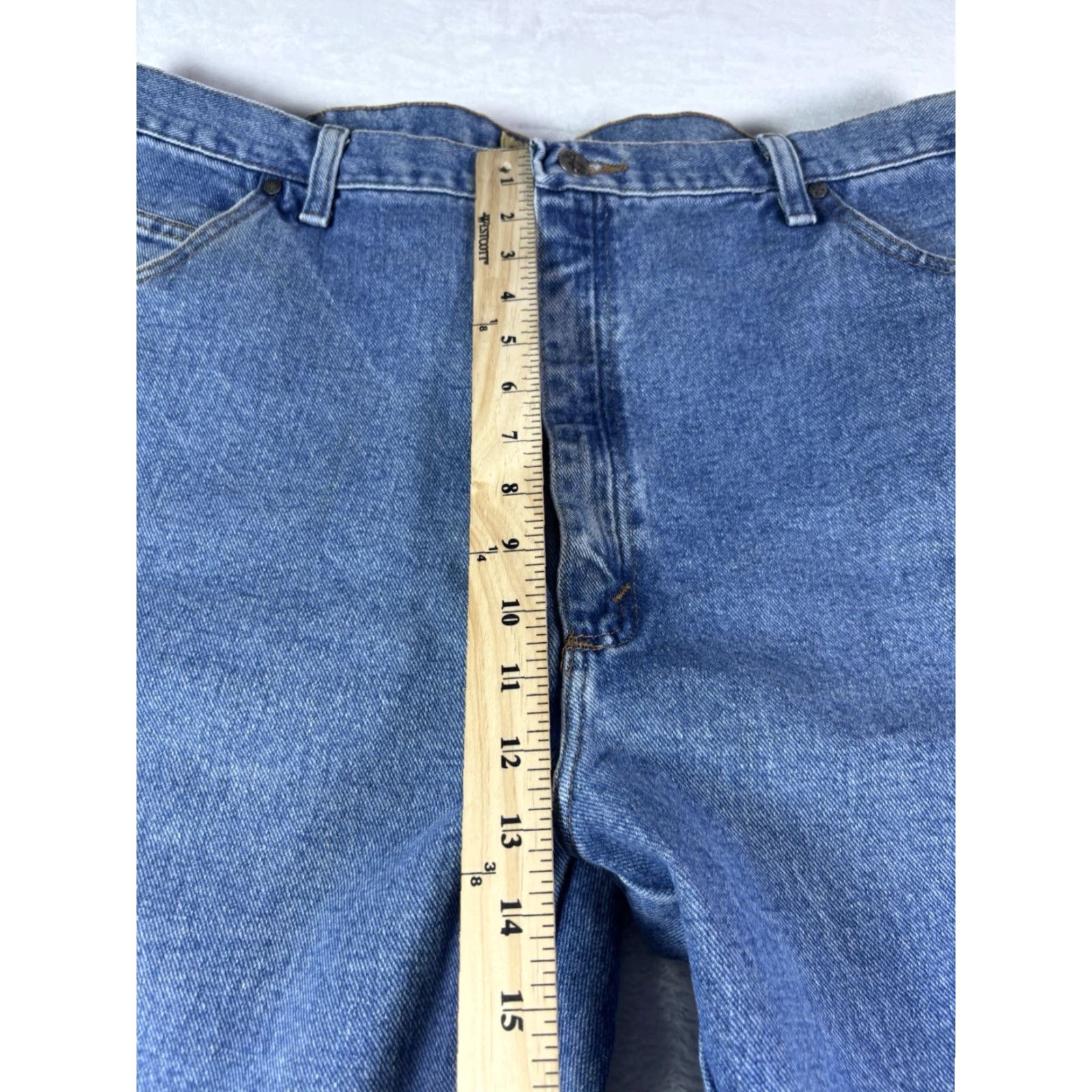 Wrangler VINTAGE Wrangler 20X Jeans Men 42x34 Light Wash Denim 5-Pocket Regular Straight 42 Blue Wrangler 20X Size US 42 / EU 58 - 3 Thumbnail