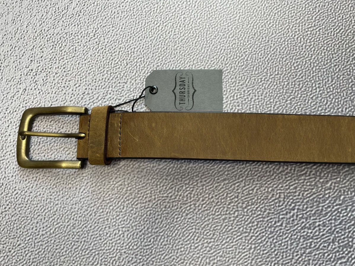 Other New Thursday Men Burnt Copper Heritage Leather Belt Size M Size 34 - 6 Thumbnail