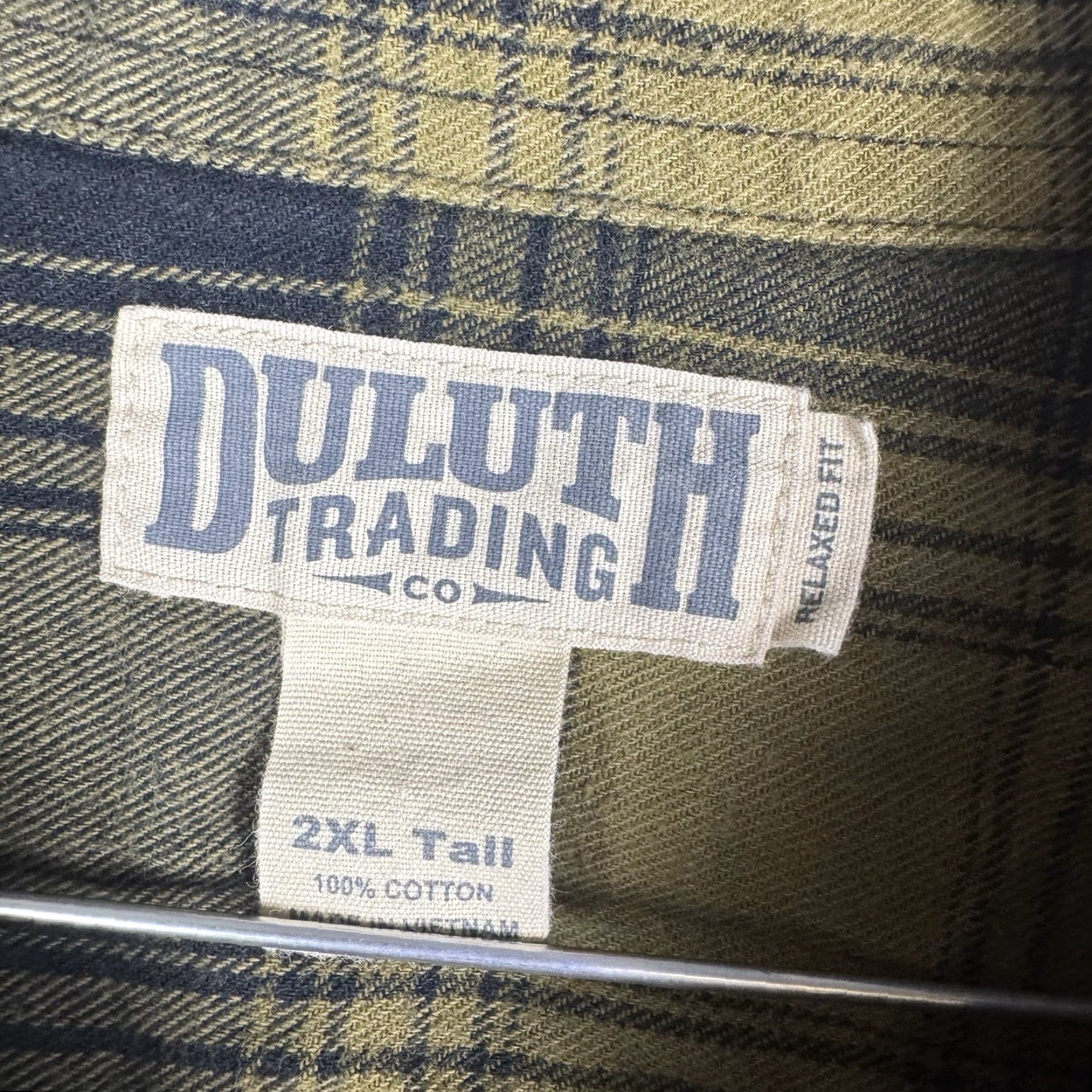 Vintage Duluth Shirt Mens 2XLT Free Swinging Flannel Long Sleeve Workwear Utility Green Shirt Size US XXL / EU 58 / 5 - 4 Thumbnail