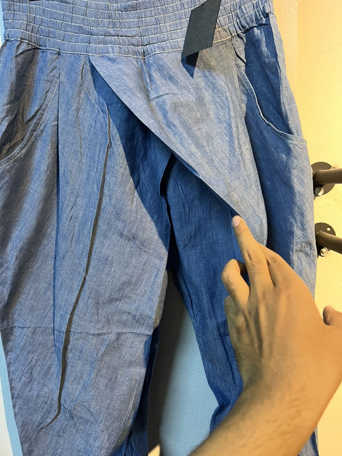 CABANE de ZUCCa × Issey Miyake × Japanese Brand Cabane de Zucca Crotch Pants Size US 32 / EU 48 - 2 Thumbnail
