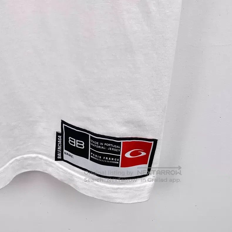 Balenciaga Balenciaga White Logo Letter Printed Cotton Short Sleeve T Size US S / EU 44-46 / 1 - 5 Thumbnail