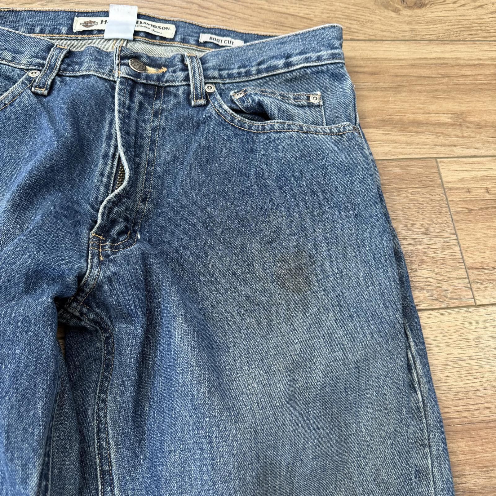 Harley Davidson Harley Davidson Boot Cut Jeans 33x34 Denim Y2K Size US 33 - 6 Thumbnail