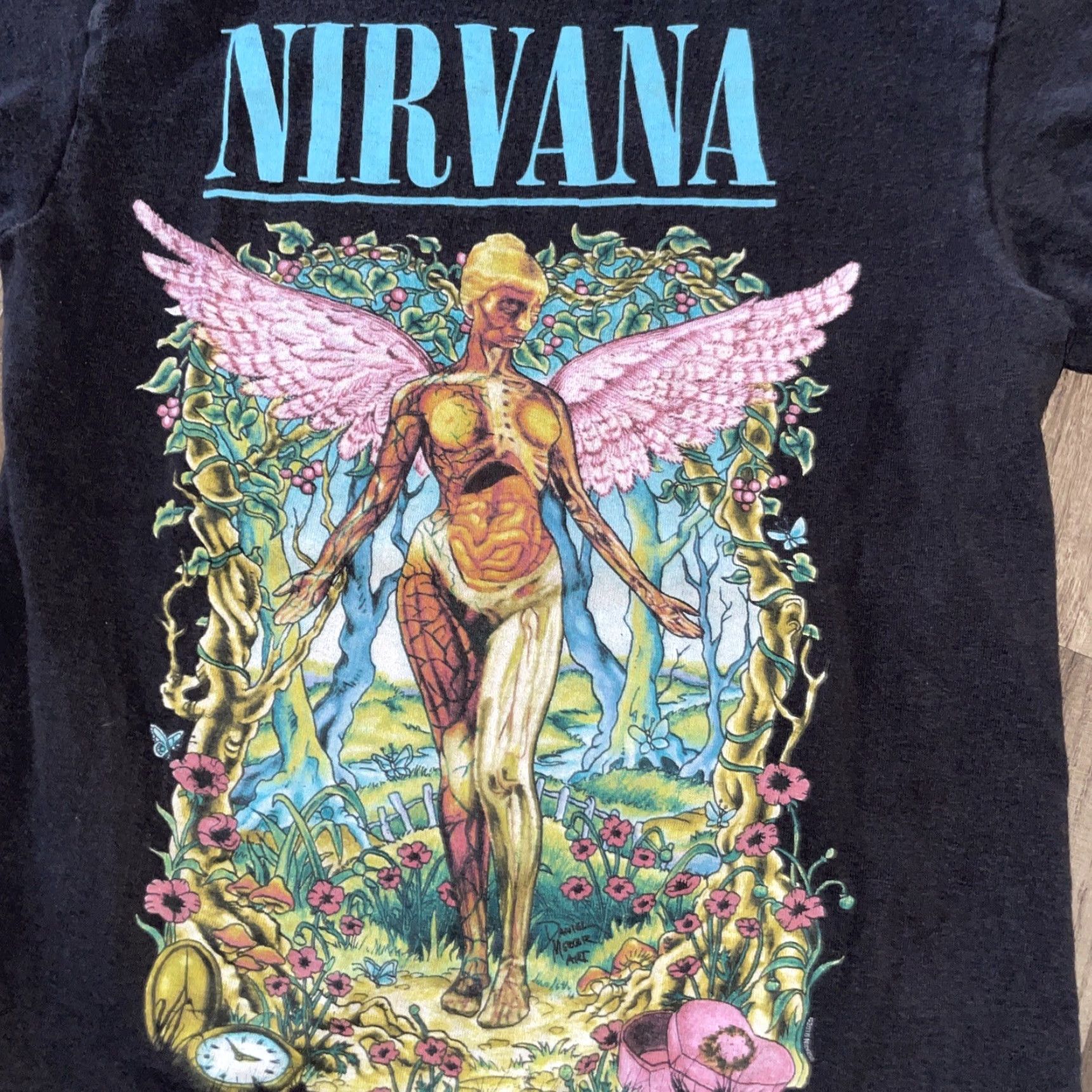 Vintage VINTAGE Nirvana T-Shirt Men Small Black 16x24.5 Size US S / EU 44-46 / 1 - 2 Thumbnail