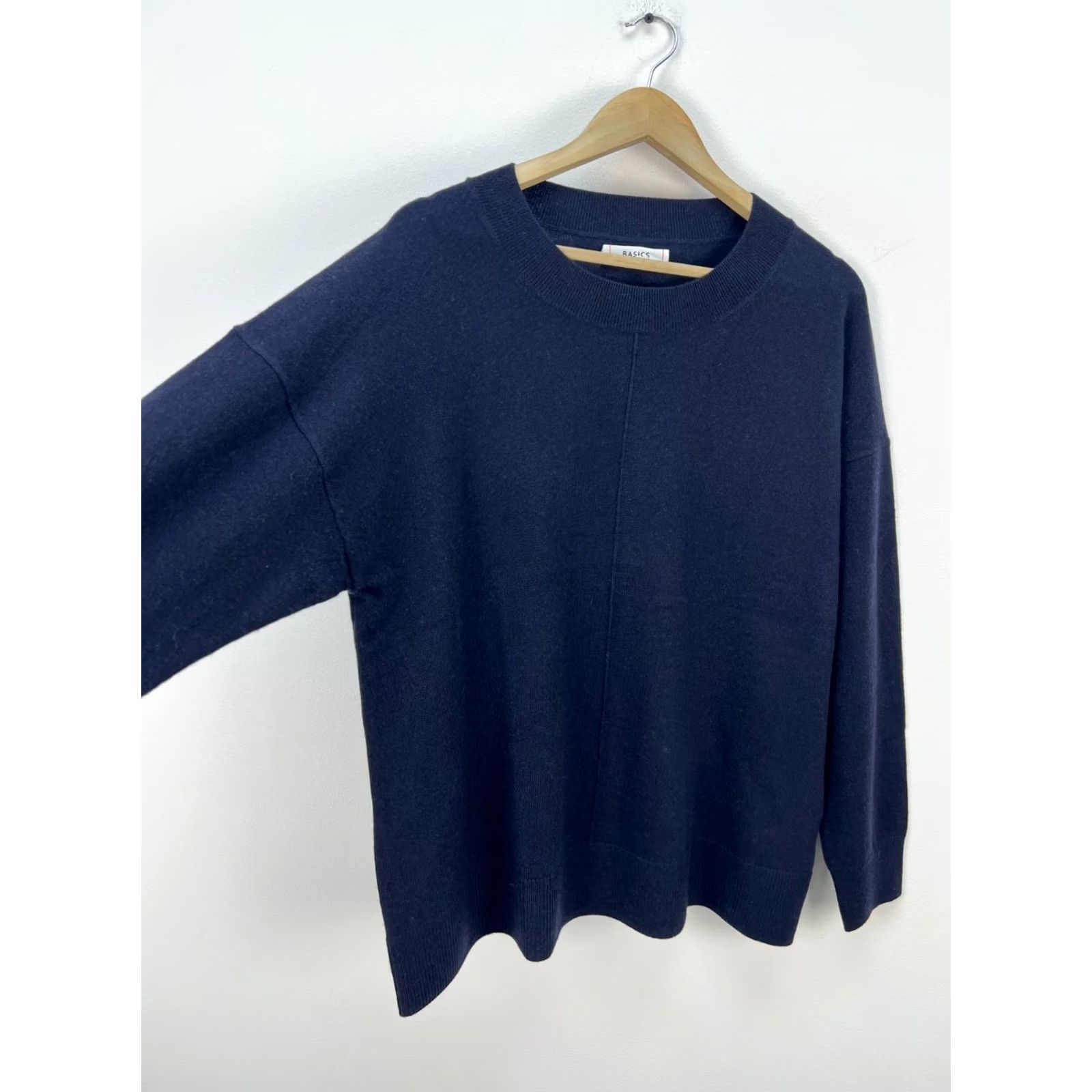 CHINTI & PARKER Chinti and Parker Sweater Wool Cashmere Blend Pullover Womens L Dark Navy Casual Knit Long Sleeve Regular Fit 2020s Pattern: Solid Womens Clothing Size L / US 10 / IT 46 - 4 Thumbnail