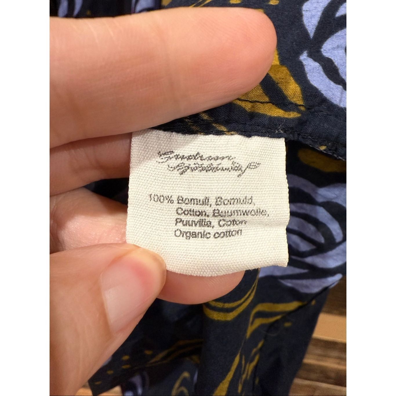 Guru Gudrun Sjoden Floral Blue Midi Dress underarms wear Sz Large Size L / US 10 / IT 46 - 4 Thumbnail
