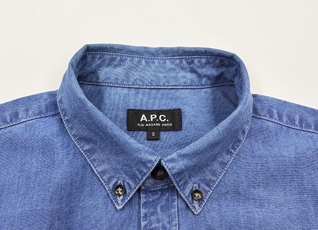 A.P.C. A.P.C Rue Paris blue jeans shirt Size US S / EU 44-46 / 1 - 2 Thumbnail