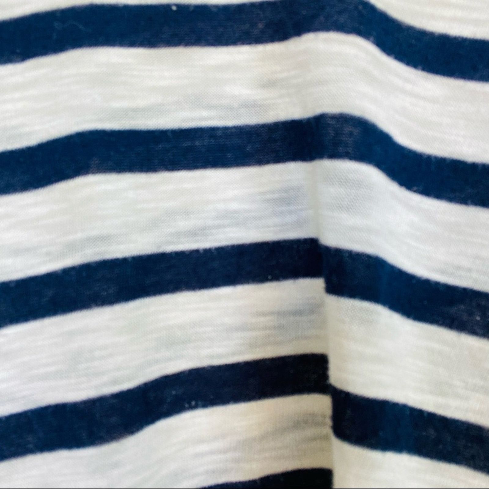 Anthropologie ANTHROPOLOGIE SPLENDID White Navy Blue Striped Tee Shirt Top Size M / US 6-8 / IT 42-44 - 9 Thumbnail