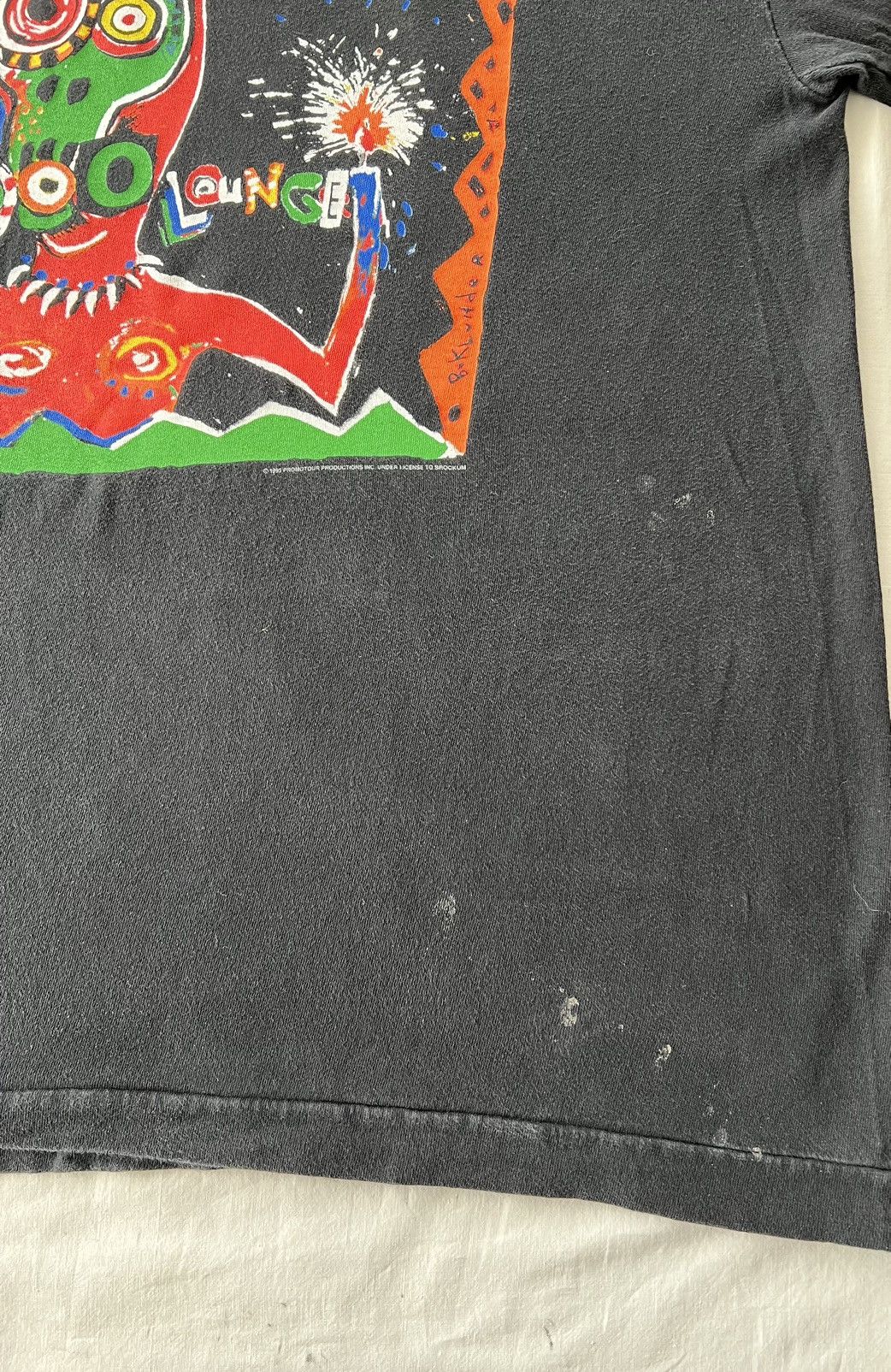 Band Tees Vintage 1995 The Rolling Stones Voodoo Lounge Black T-shirt Size US XL / EU 56 / 4 - 9 Thumbnail