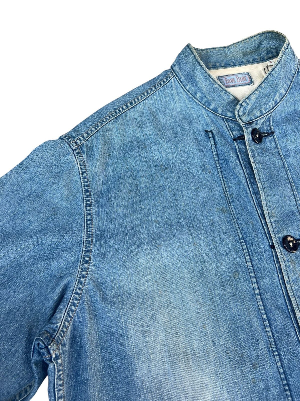 Blue Blue Japan Vintage Blue Blue Japan Dirty Mud Stains Denim Jacket Size US L / EU 52-54 / 3 - 7 Thumbnail