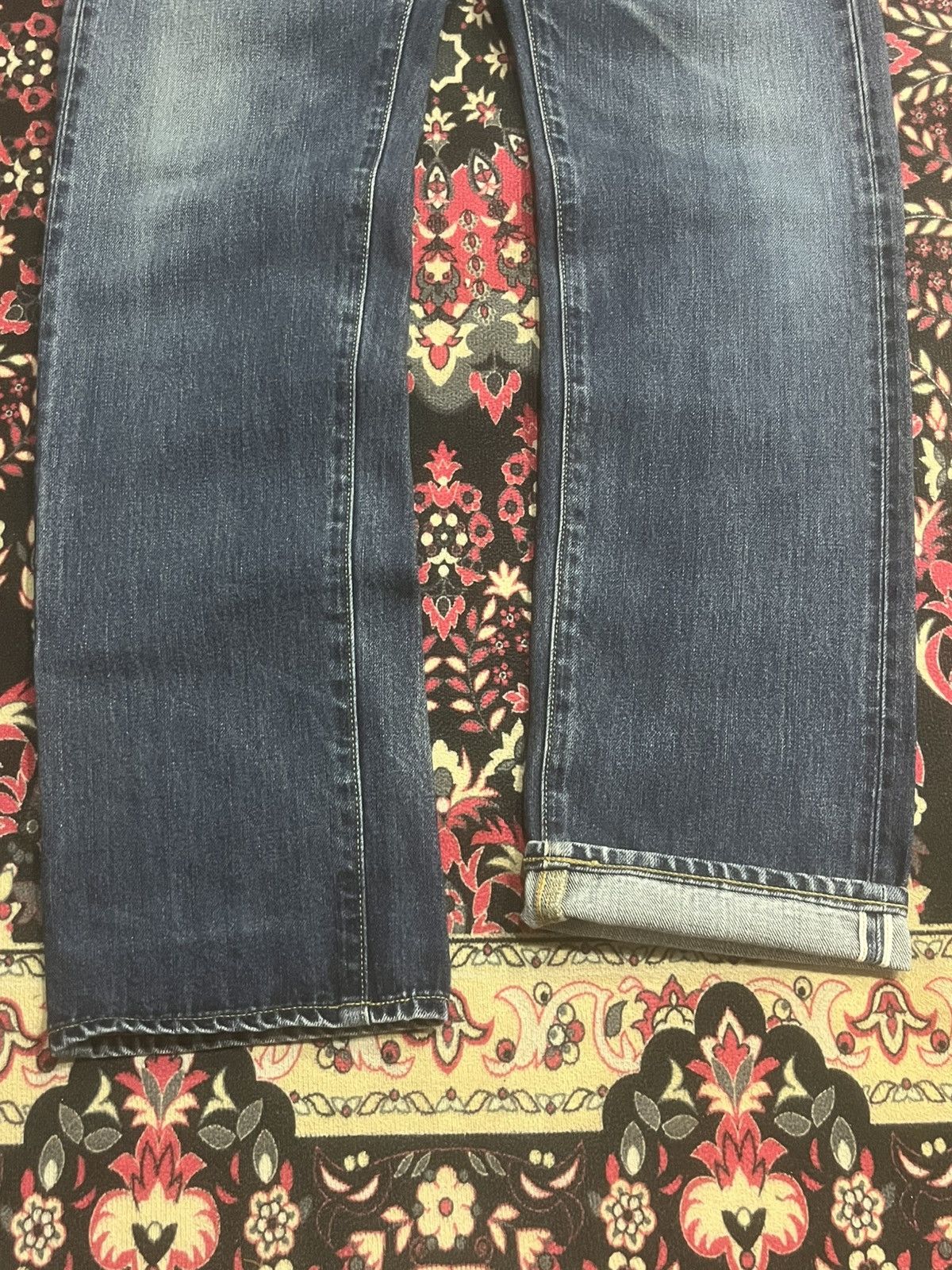 Undercover × Uniqlo Vintage Uniqlo Ocean Blue Washed Regular Selvedge Jeans Size US 30 / EU 46 - 8 Thumbnail