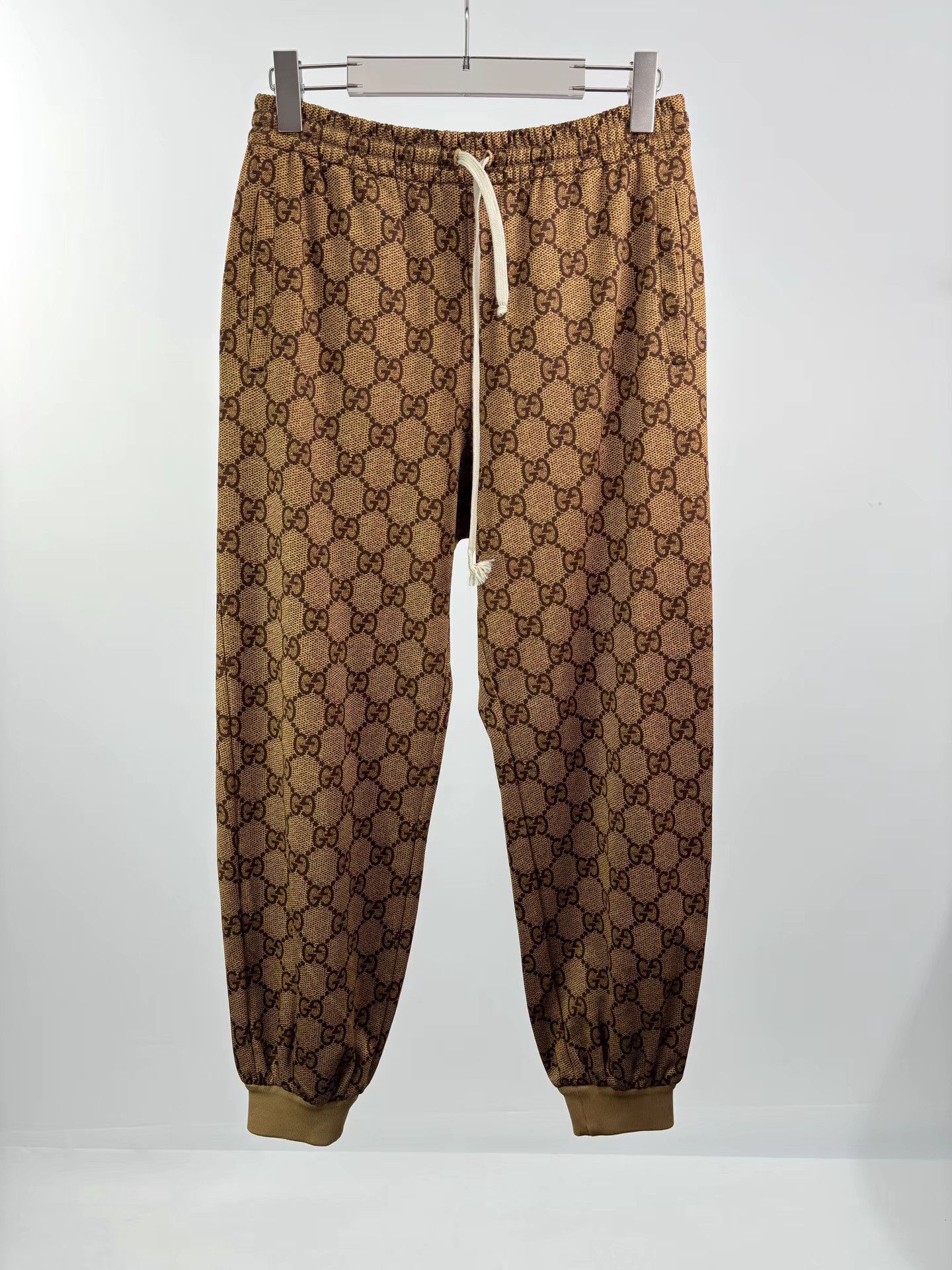 Gucci GUCCI Brown GG All-Over Logo Track Pants Size US 33 - 1 Thumbnail