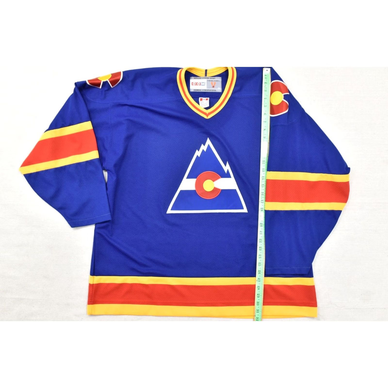 VINTAGE CCM Colorado Rockies NHL Hockey Jersey Blue Pullover Knit Air-Knit Men XXL Sweater Hockey Mens XXL Blue CCM Colorado Rockies NHL Jersey