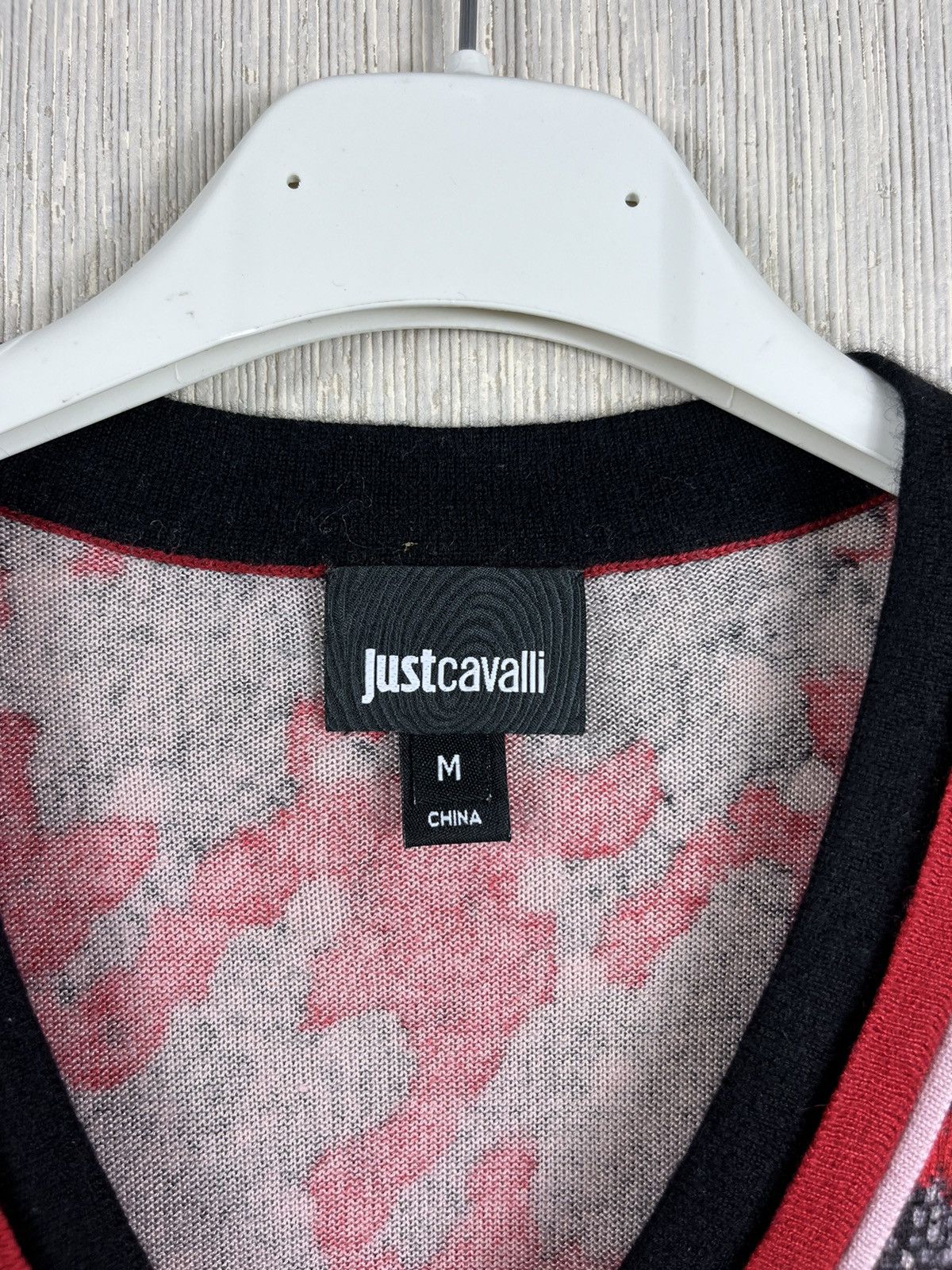 Designer × Just Cavalli Just Cavalli silk cashmere full print v-neck sweater luxury Size M / US 6-8 / IT 42-44 - 9 Thumbnail