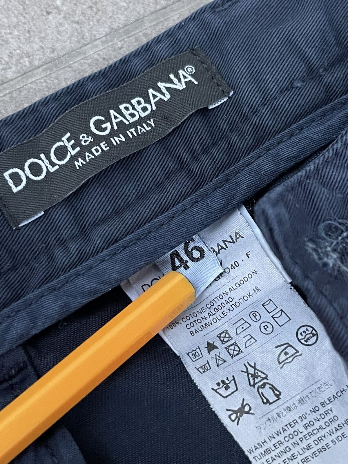 Dolce & Gabbana Dolce & Gabbana Washed Navy Chino Pants Size US 30 / EU 46 - 19 Thumbnail