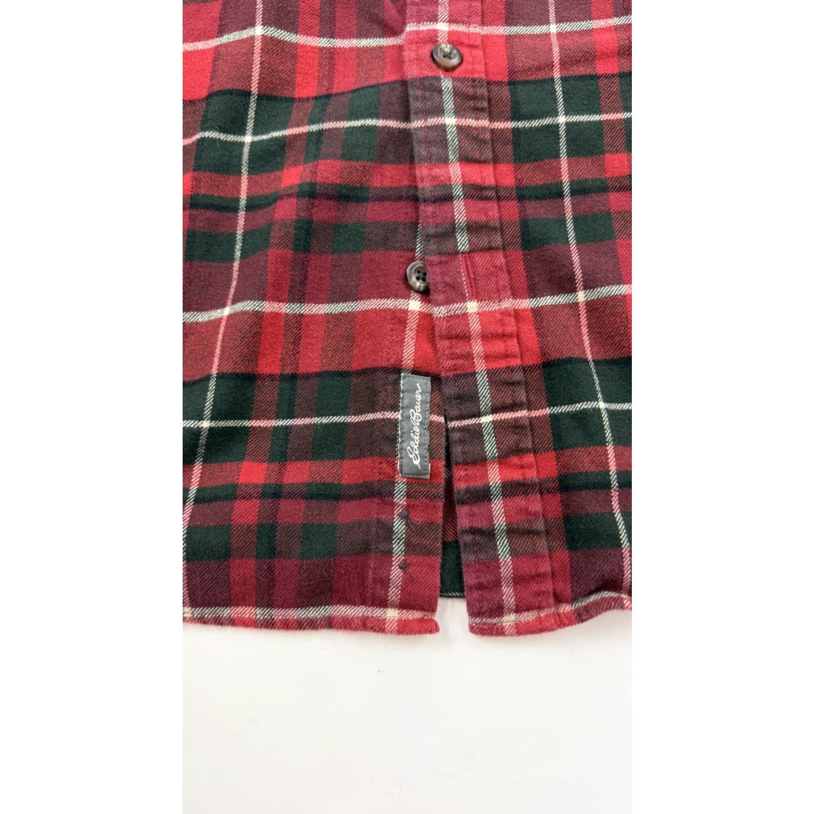 Eddie Bauer VINTAGE Eddie Bauer Shirt Mens Medium Red Green Plaid Flannel Button-Down Relaxed Fit Size US M / EU 48-50 / 2 - 3 Thumbnail