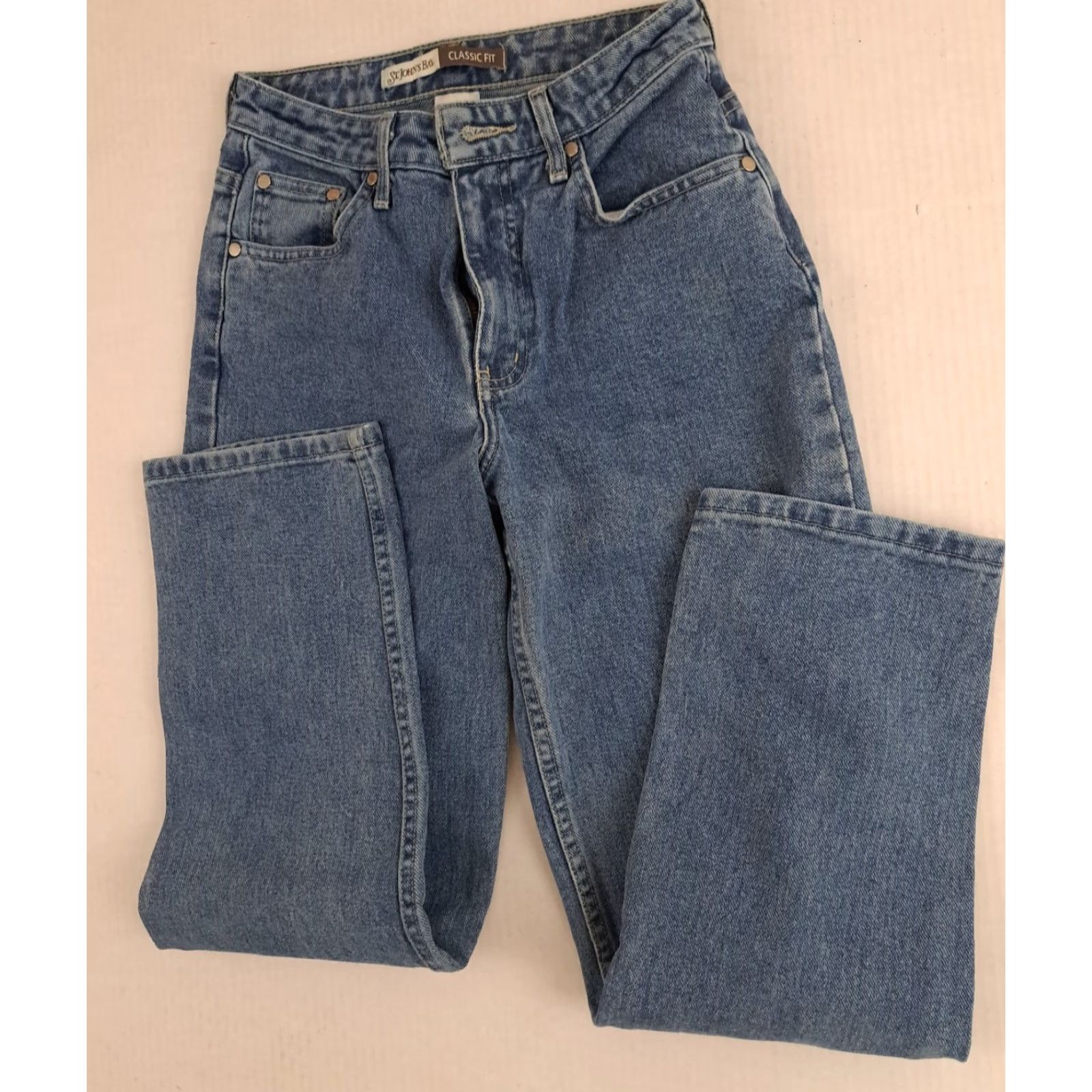 Vintage VINTAGE St. Johns Bay Jeans Woman Petite 4 Medium Blue Denim 5-Pocket Regular Fit Straight Jeans Womens Size 27" / US 4 / IT 40 - 3 Thumbnail