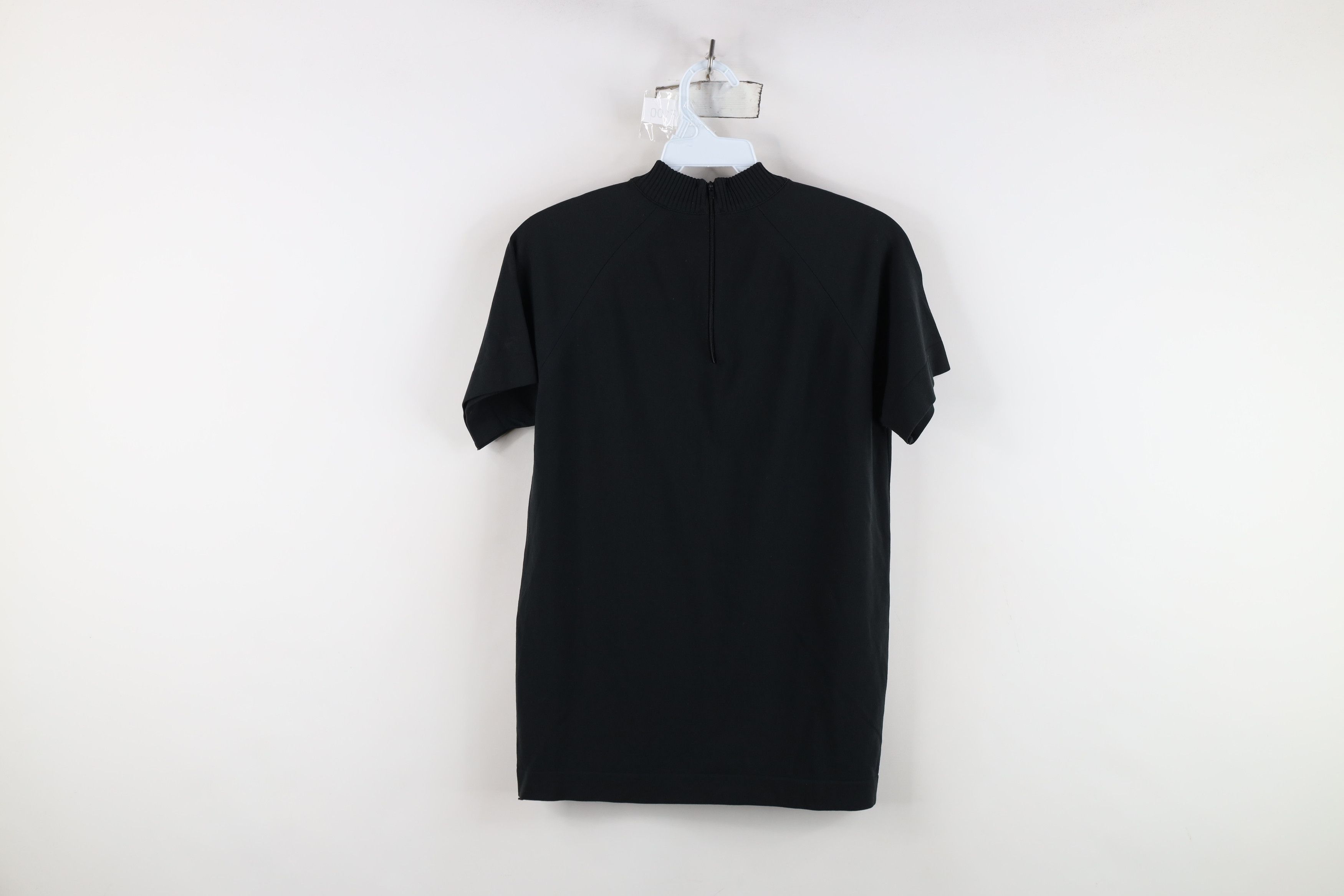 Vintage Vintage 50s 60 Ban Lon Faded Back Zip Knit T-Shirt Black USA Size S / US 4 / IT 40 - 9 Thumbnail