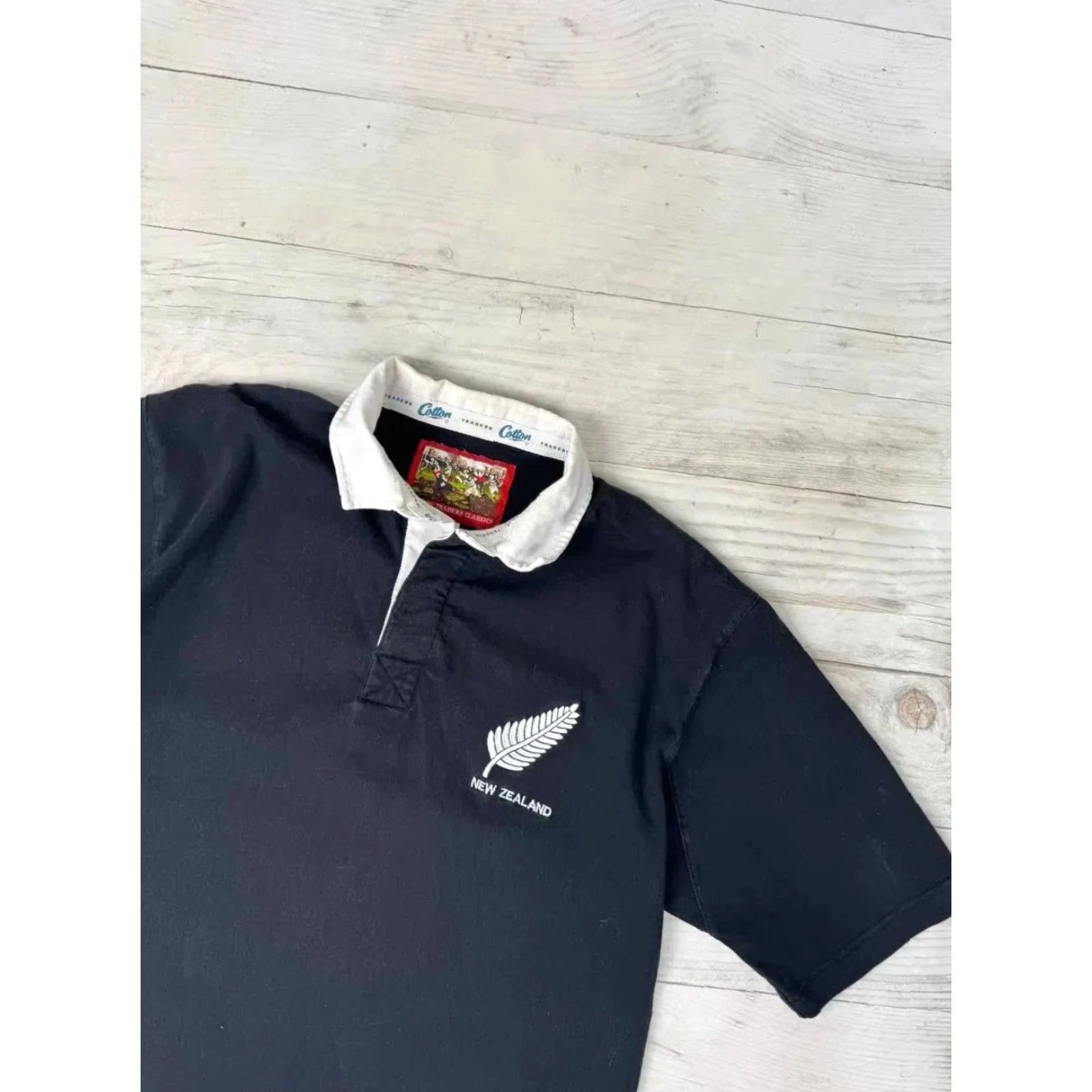 Cotton Traders VINTAGE Cotton Traders Polo Shirt Rugby 90s Men Size L Black Shirt Mens Size US L / EU 52-54 / 3 - 2 Thumbnail