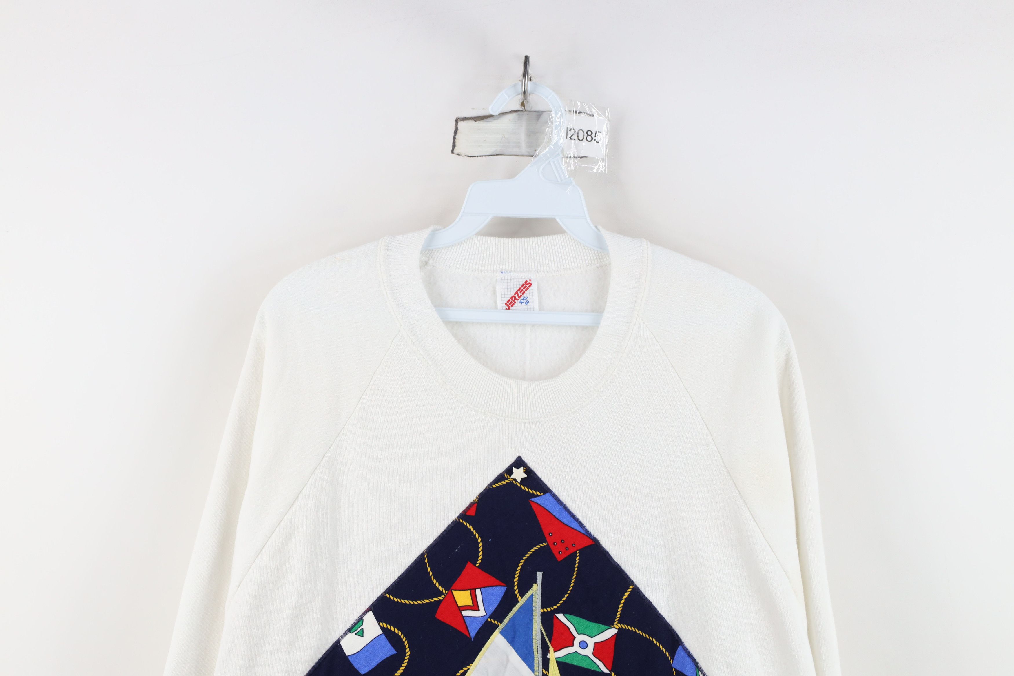 Vintage Vintage 90s Streetwear Sailing Sailboat Sweatshirt USA Size XXL / US 16-18 / IT 52-54 - 2 Thumbnail