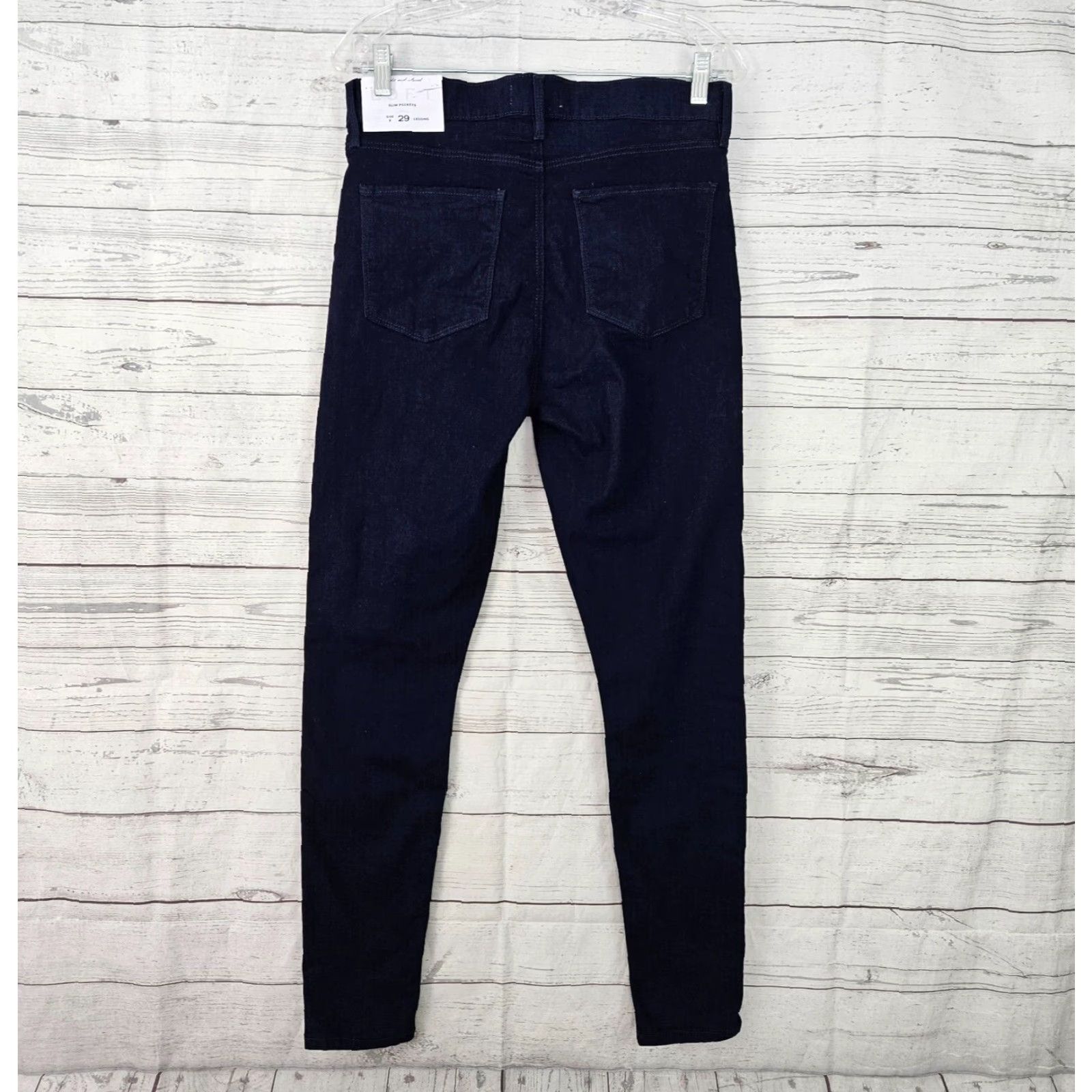 Loft Ann Taylor LOFT Womens Legging Jeans Sz 28 Dark Wash Blue High Rise Size 28" / US 6 / IT 42 - 3 Thumbnail